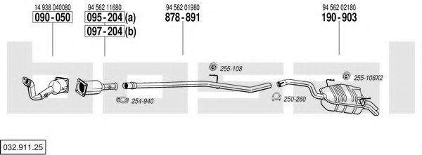BOSAL 032.911.25 Exhaust System